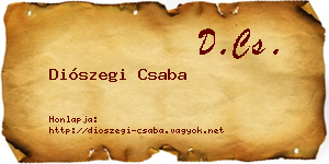 Diószegi Csaba névjegykártya