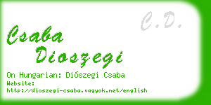 csaba dioszegi business card